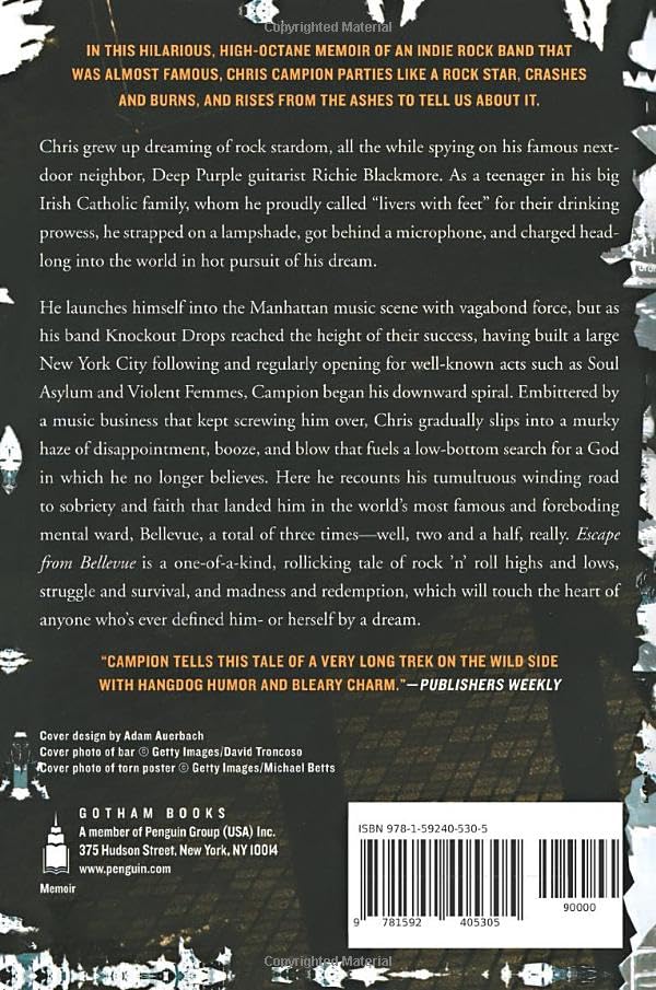 Escape From Bellevue: A Memoir Of Rock 'N' Roll, Recovery, And Redemption,Used
