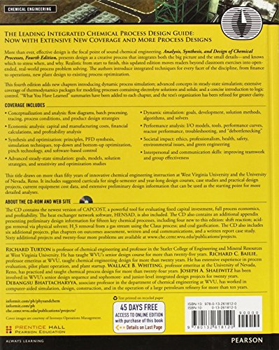 Analysis, Synthesis, and Design of Chemical Processes (Prentice Hall International Series in the Physical and Chemical Engineeri,Used