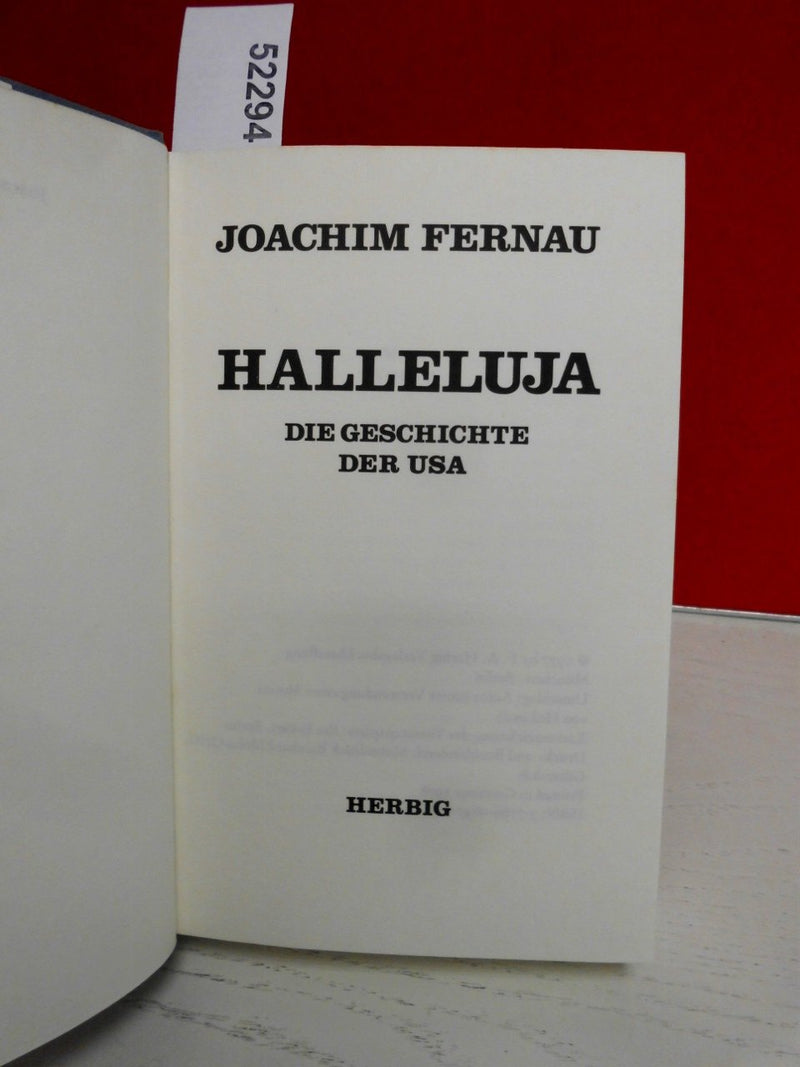 Halleluja: D. Geschichte d. USA (German Edition),Used