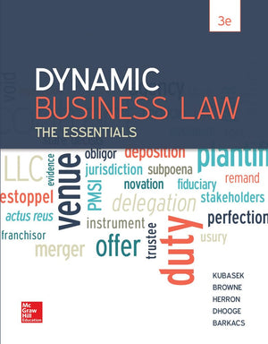 Dynamic Business Law: The Essentials, 3Dr Edition,Used