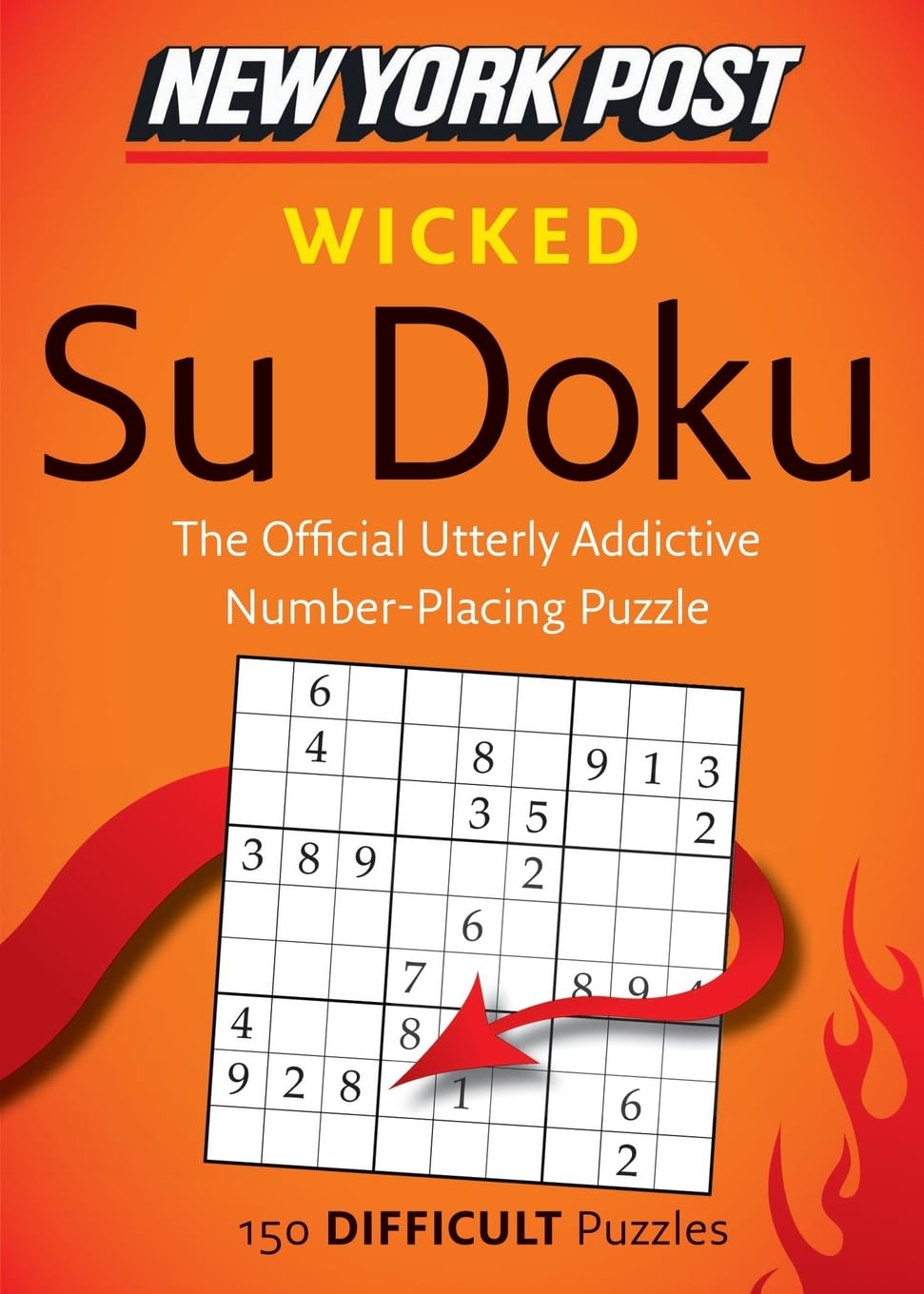 New York Post Wicked Su Doku: 150 Difficult Puzzles,Used