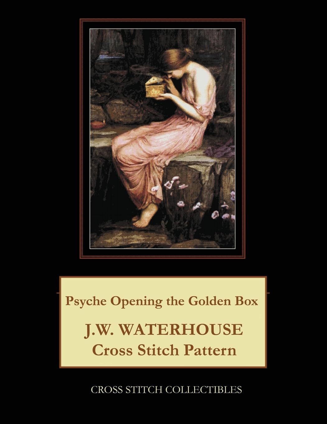 Psyche Opening the Golden Box: J.W. Waterhouse cross stitch pattern,Used