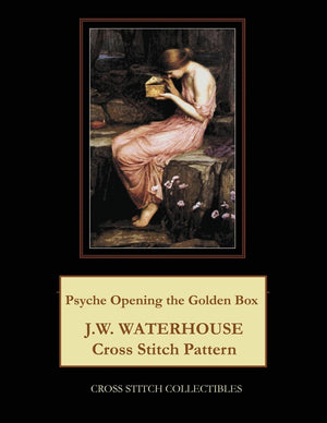 Psyche Opening the Golden Box: J.W. Waterhouse cross stitch pattern,Used