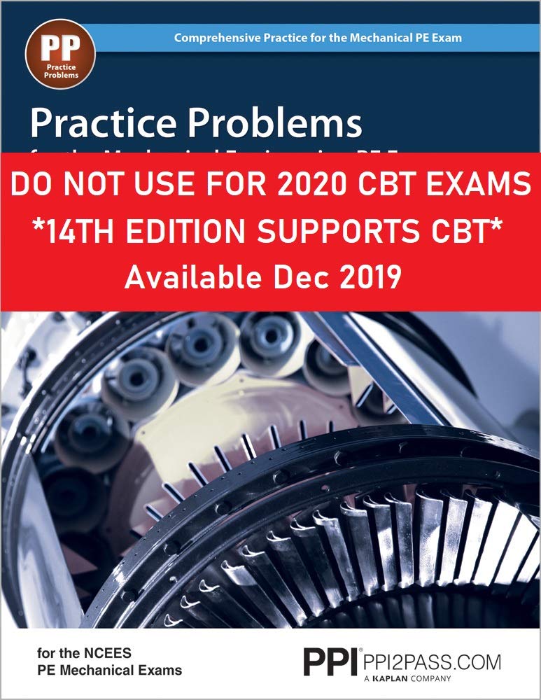 PPI Practice Problems for the Mechanical Engineering PE Exam, 13th Edition (Paperback)  Comprehensive Practice Guide for the NC,Used