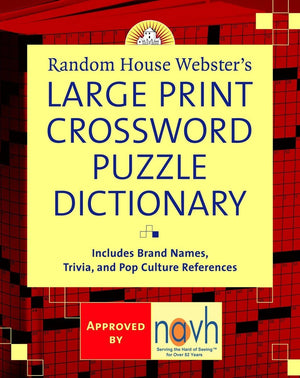Random House Webster's Large Print Crossword Puzzle Dictionary,Used