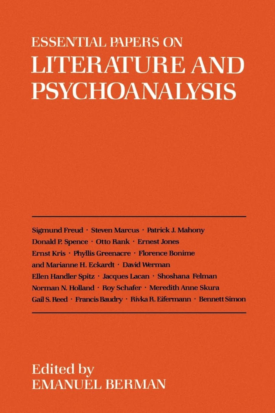 Essential Papers On Literature And Psychoanalysis (Essential Papers On Psychoanalysis),Used