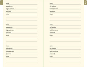 Midnight Floral Internet Address & Password Logbook,Used