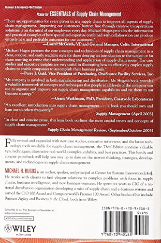 Essentials of Supply Chain Management, Third Edition,Used