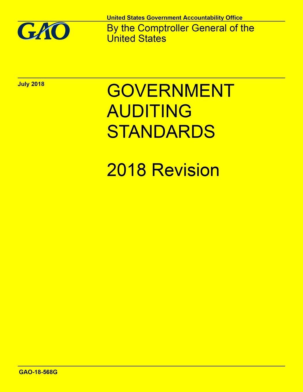 GAO Yellow Book Government Auditing Standards 2018 Revision,Used