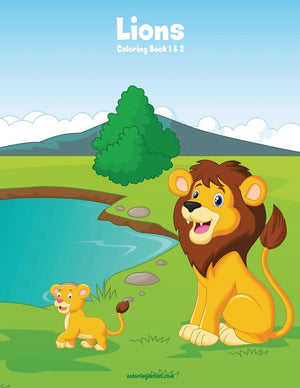 Lions Coloring Book 1 & 2,Used