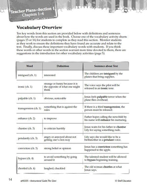 The Giver: An Instructional Guide for Literature  Novel Study Guide for 4th8th Grade Literature with Close Reading and Writing,Used