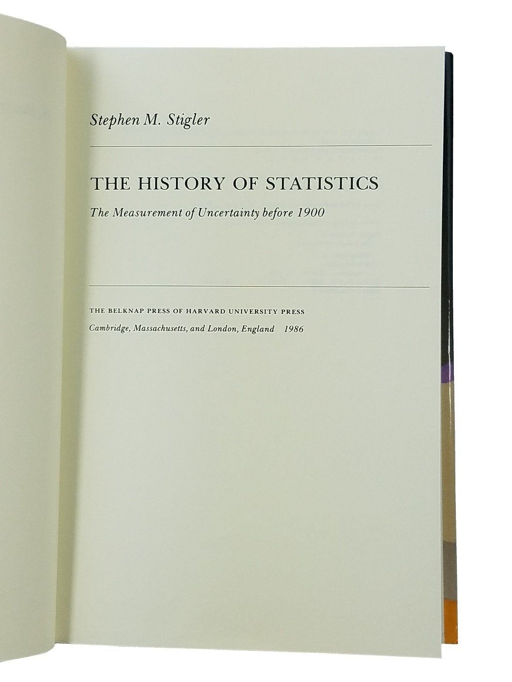 The History of Statistics: The Measurement of Uncertainty before 1900,Used