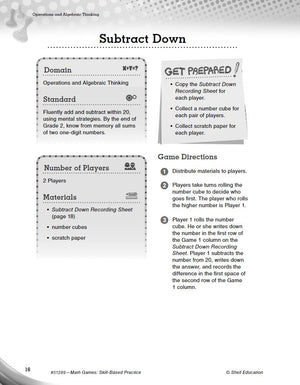 Math Games: SkillBased Practice for Second Grade,Used