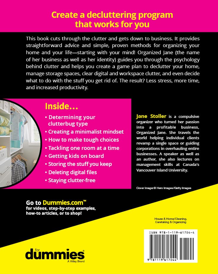 Decluttering For Dummies,Used