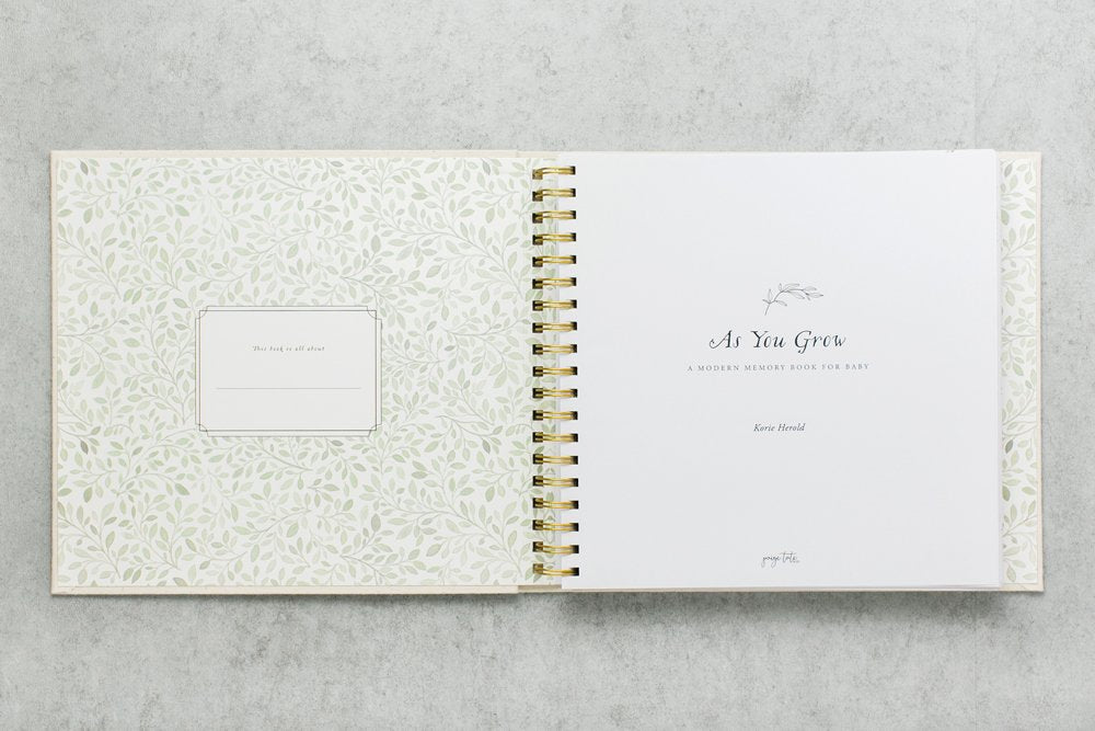 As You Grow: A Modern Memory Book For Baby (Heirloom Story Books And Guided Journals)