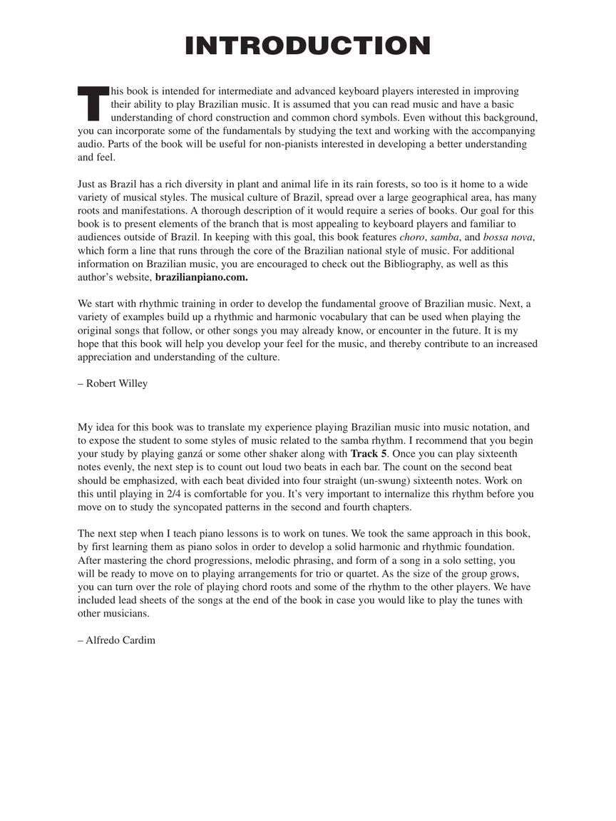 Brazilian Piano  Choro, Samba, and Bossa Nova Hal Leonard Keyboard Style Series (Book/Online Audio),Used