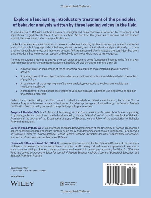 An Introduction to Behavior Analysis,Used