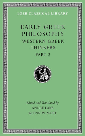 Early Greek Philosophy, Volume V: Western Greek Thinkers, Part 2 (Loeb Classical Library),Used