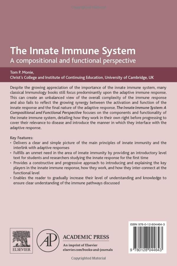 The Innate Immune System: A Compositional and Functional Perspective,Used