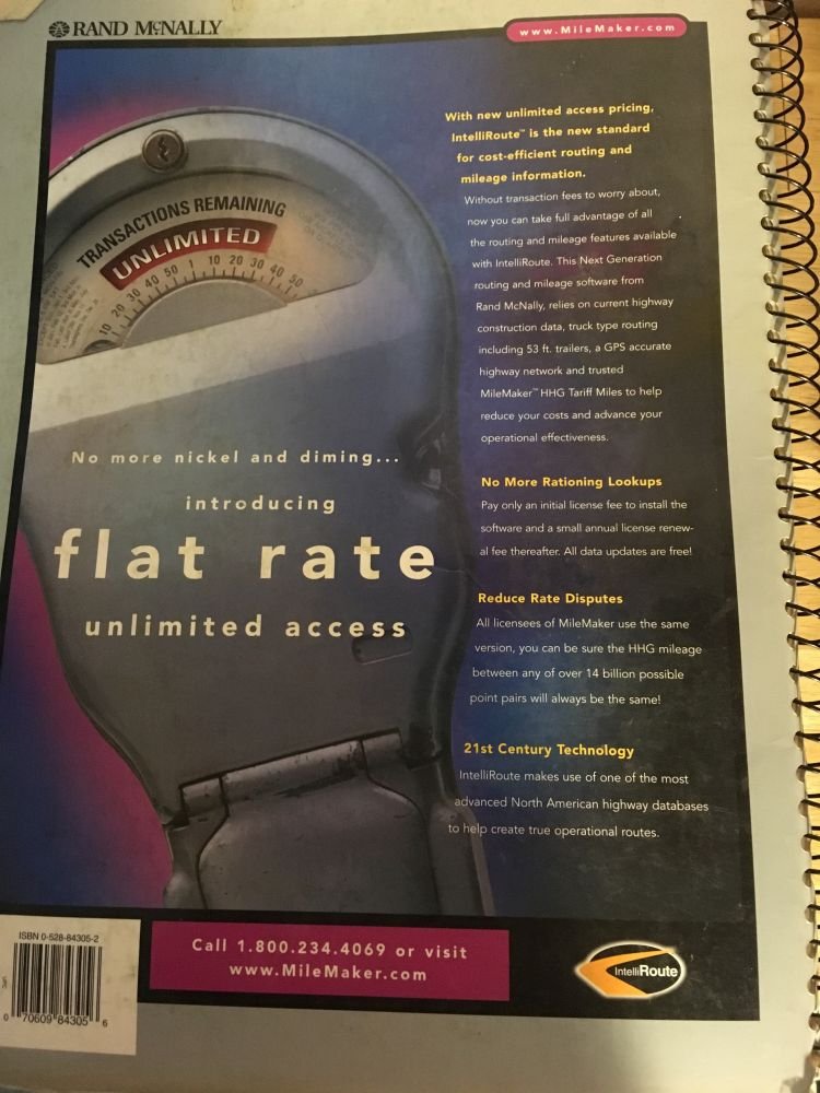 Rand McNally 2001 Deluxe Motor Carriers' Road Atlas: United States, Canada & Mexico (Rand Mcnally Motor Carriers' Road Atlas),Used