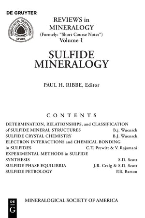 Sulfide Mineralogy (Reviews In Mineralogy & Geochemistry, 1)