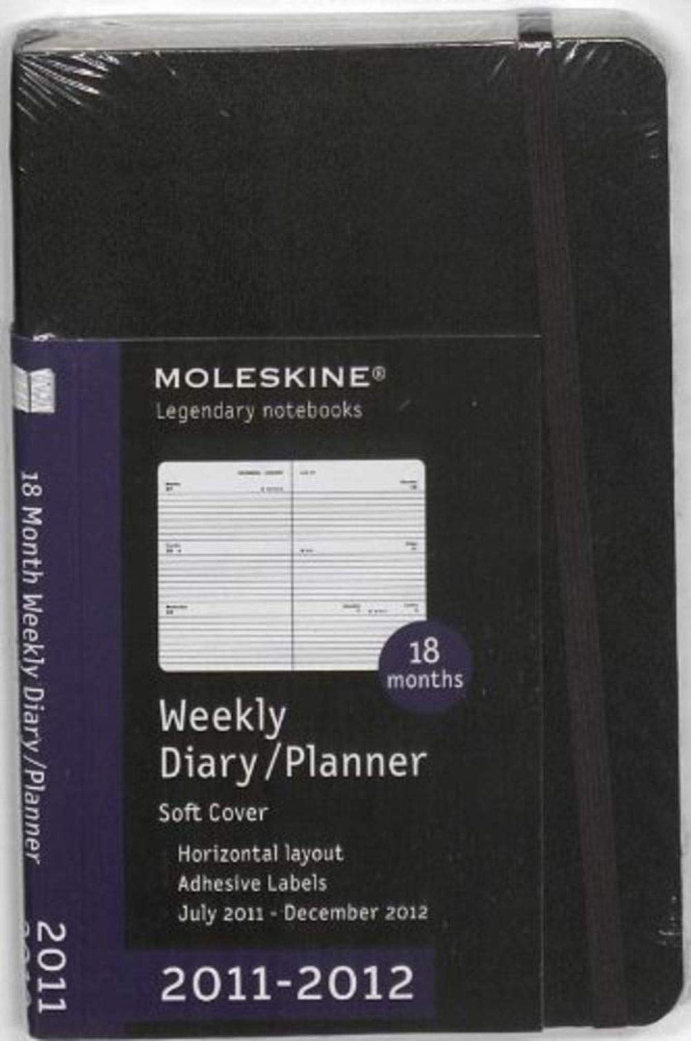 Moleskine 2012 18 Month Weekly Planner Horizontal Soft Cover Pocket