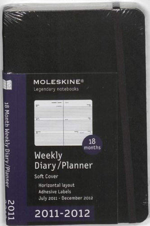 Moleskine 2012 18 Month Weekly Planner Horizontal Soft Cover Pocket