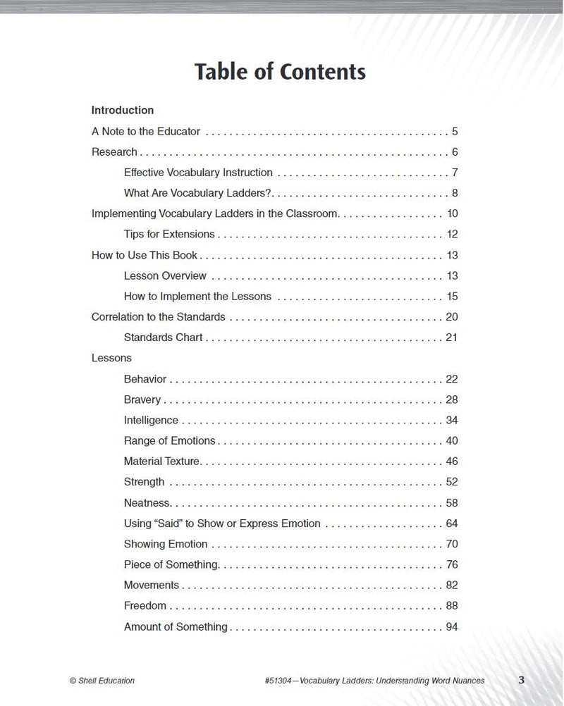 Vocabulary Ladders: Understanding Word Nuances Level 5,Used