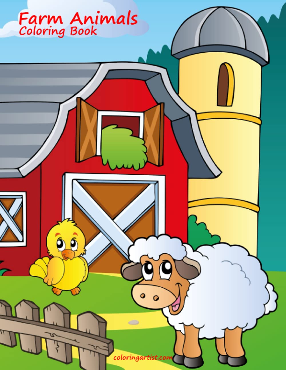 Farm Animals Coloring Book 1,Used