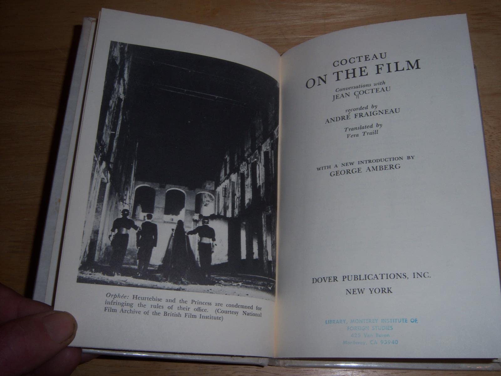 Cocteau on the film;,Used