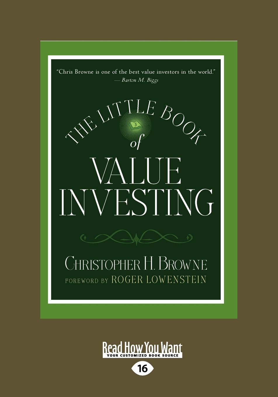 The Little Book Of Value Investing (Large Print 16Pt),Used