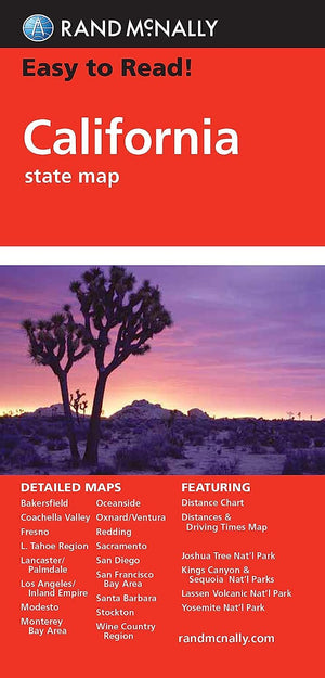Easy To Read: California State Map,New