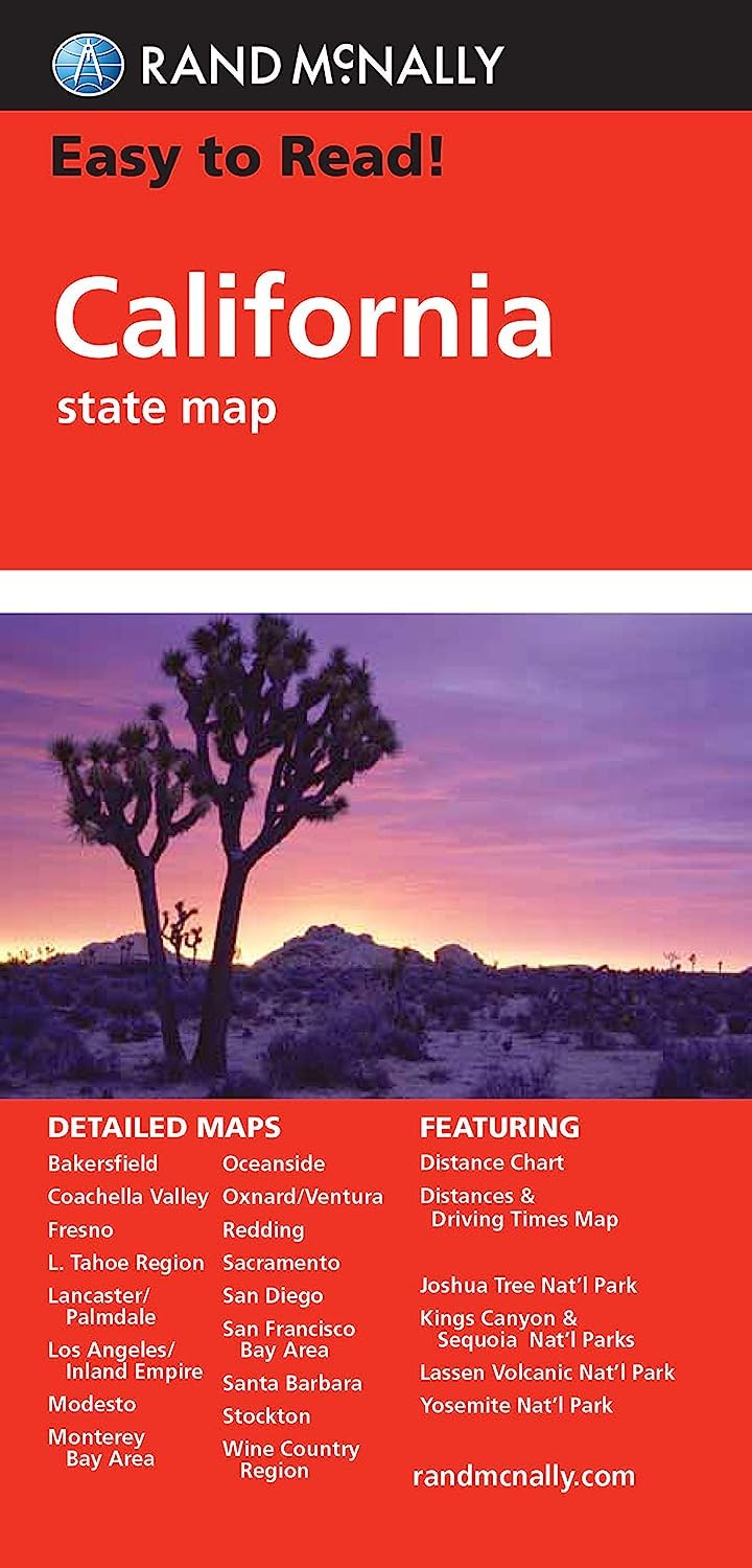 Easy To Read: California State Map,New
