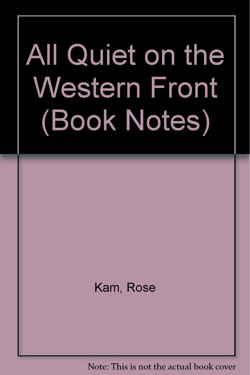 Erich Maria Remarque's: All Quiet on the Western Front (Barron's Book Notes),Used