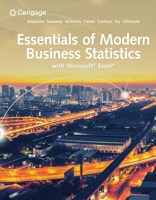 Essentials Of Modern Business Statistics With Microsoft Excel (Mindtap Course List)