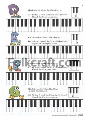 WP205  Bastien Piano Basics  Theory  Primer Level (Primer Level/Bastien Piano Basics Wp205),New