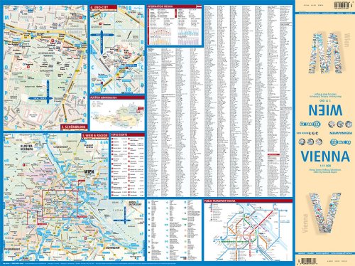 Laminated Vienna City Streets Map by Borch (English Edition),Used