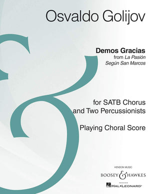 Demos Gracias: Satb Chorus And Two Percussion Playing Score Archive Edition,Used