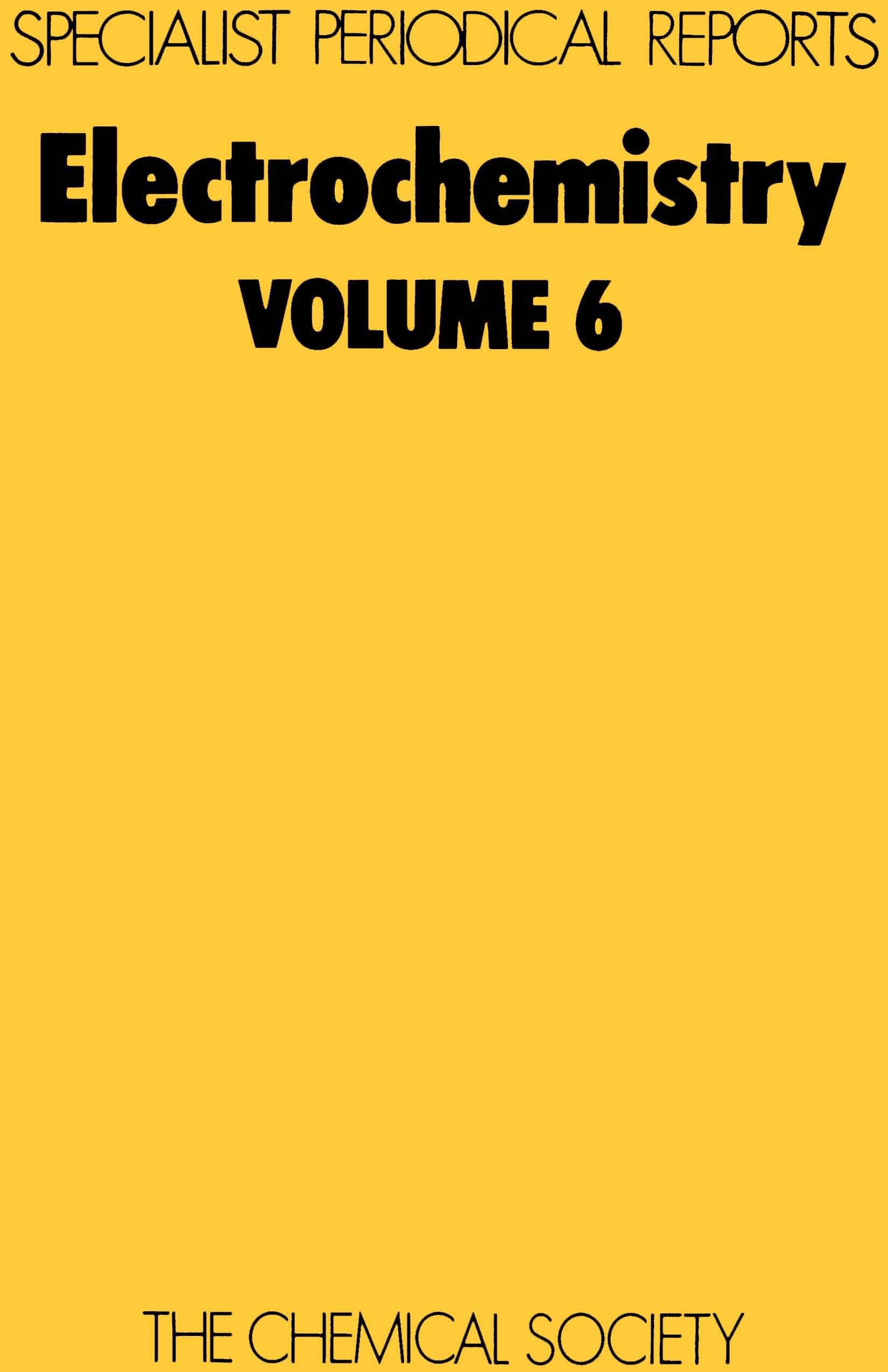 Electrochemistry (v. 6),Used