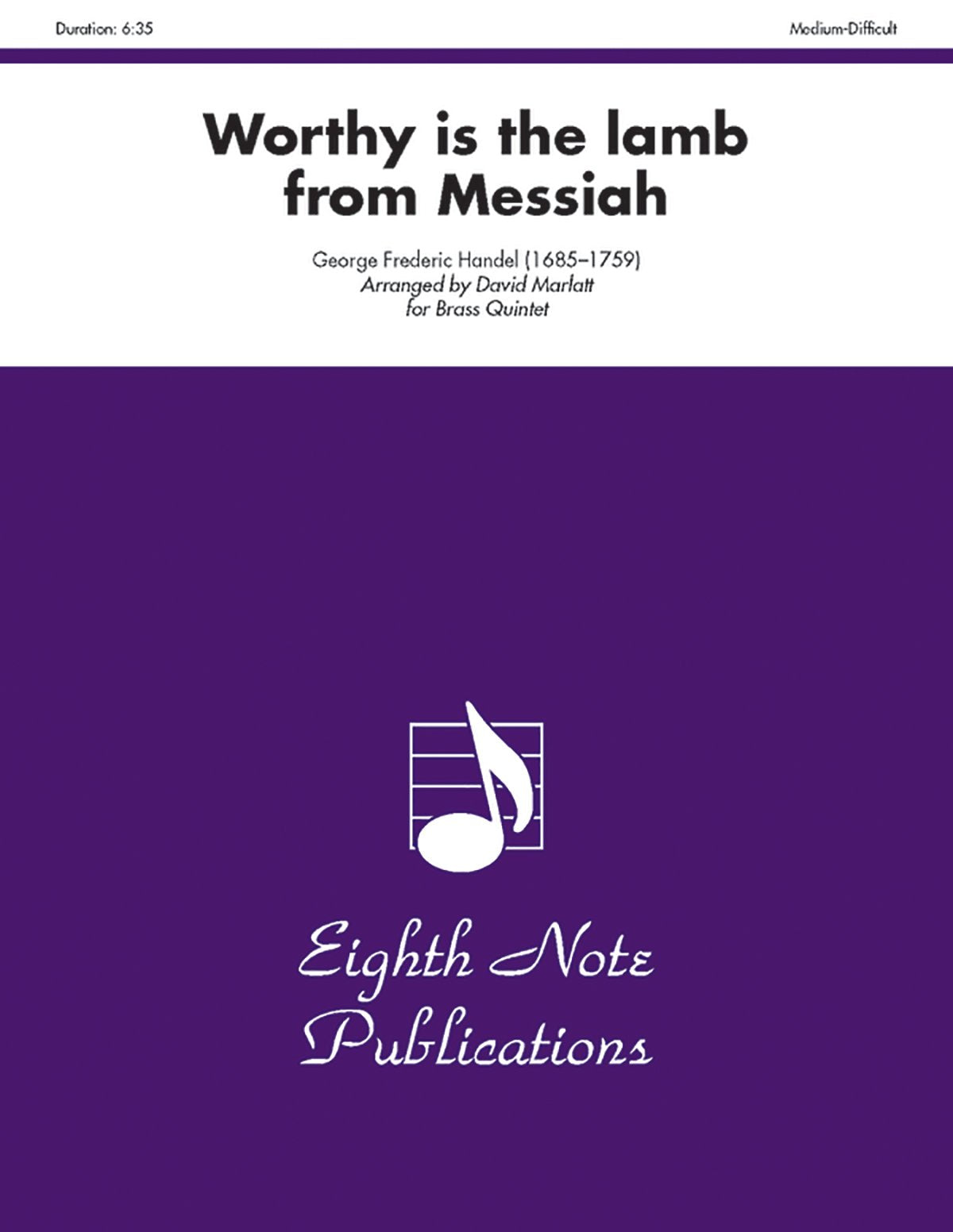 Worthy Is The Lamb (From Messiah): Score & Parts (Eighth Note Publications),Used