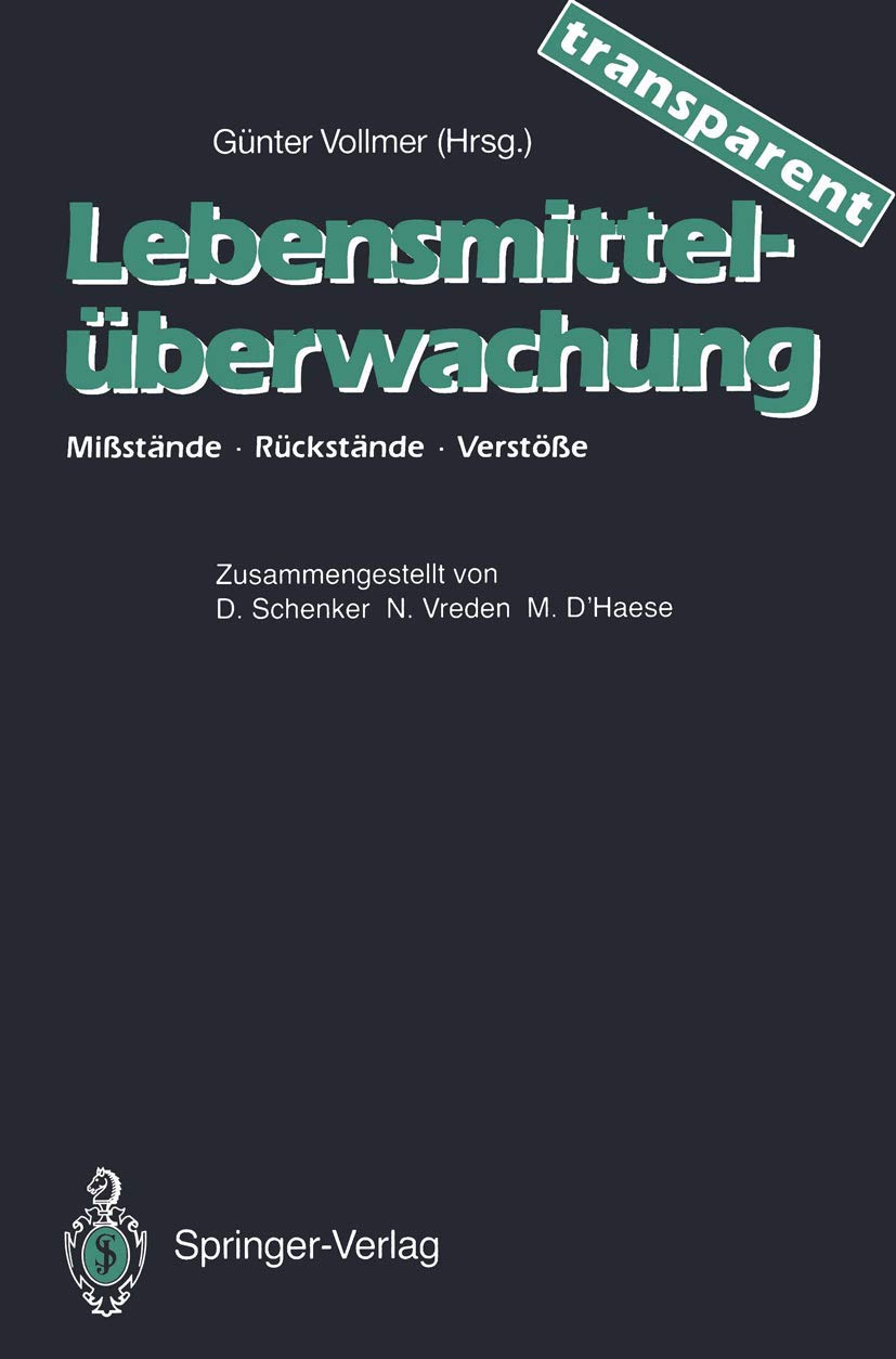 Lebensmittelberwachung  Transparent: Mistnde  Rckstnde  Verste (German Edition),Used