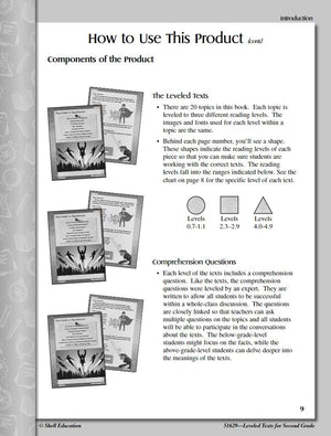 Leveled Texts for Second Grade,Used