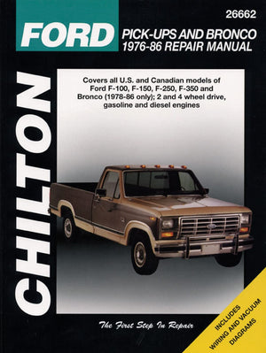 Ford Pickups and Bronco, 197686 (Chilton Total Car Care Series Manuals),Used