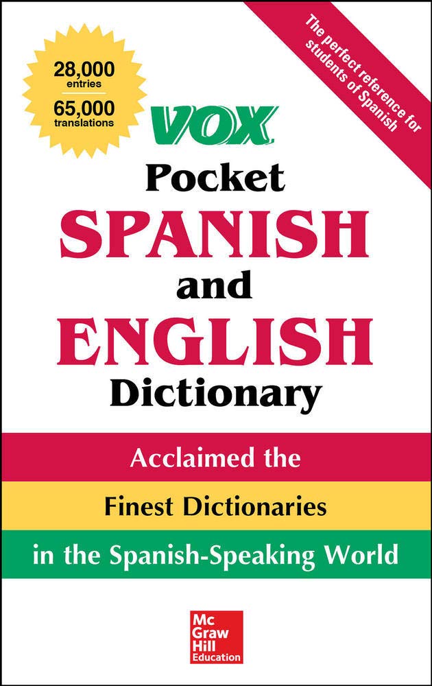 Vox Pocket SpanishEnglish Dictionary,Used