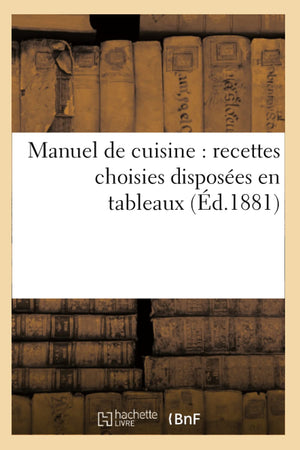 Manuel De Cuisine: Recettes Choisies Disposes En Tableaux (D.1881) (Savoirs Et Traditions) (French Edition),New