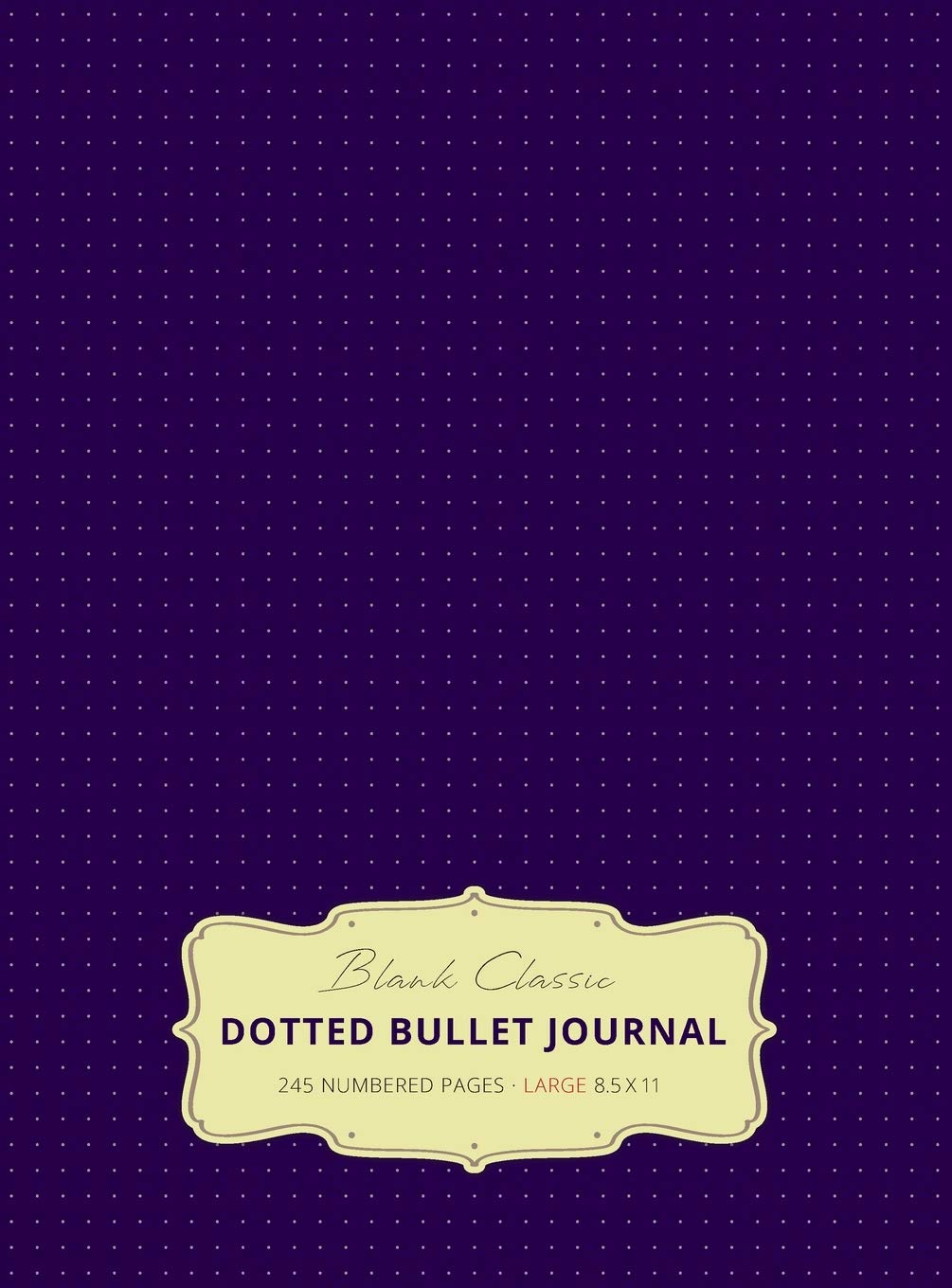 Large 8.5 x 11 Dotted Bullet Journal (Eggplant #11) Hardcover  245 Numbered Pages,Used