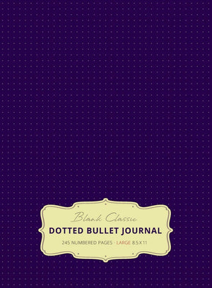 Large 8.5 x 11 Dotted Bullet Journal (Eggplant #11) Hardcover  245 Numbered Pages,Used