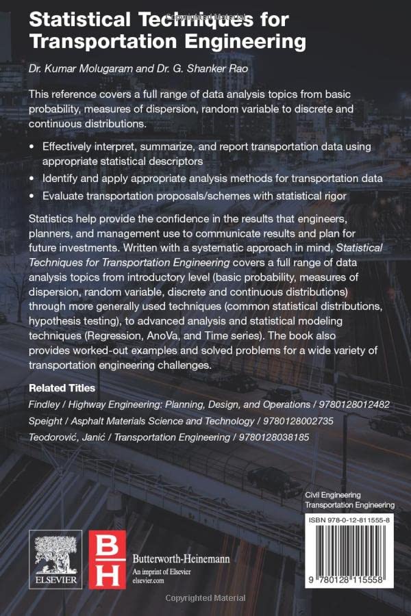 Statistical Techniques for Transportation Engineering,Used