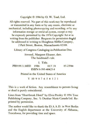 The Handmaid's Tale,New