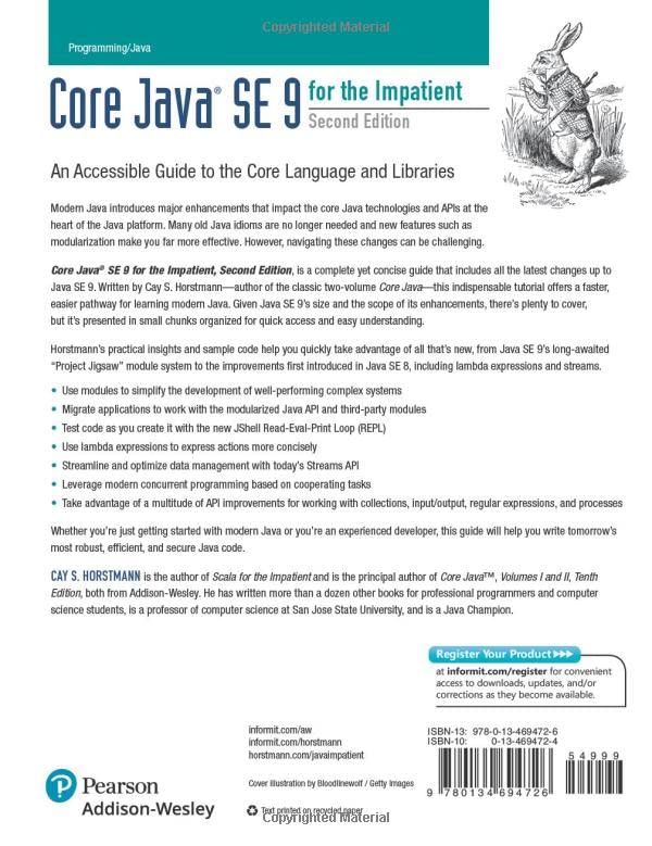 Core Java SE 9 for the Impatient,Used